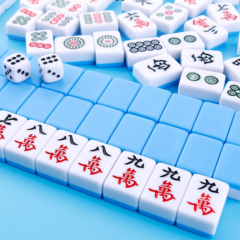 24mm blue mahjong + dice